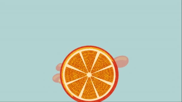 Оранжевый дизайн значков — стоковое видео