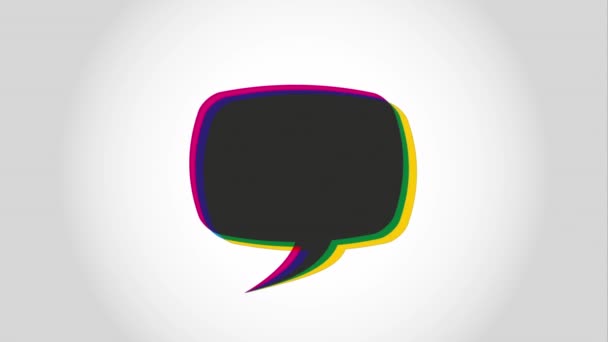 Talk box icon — Stock Video