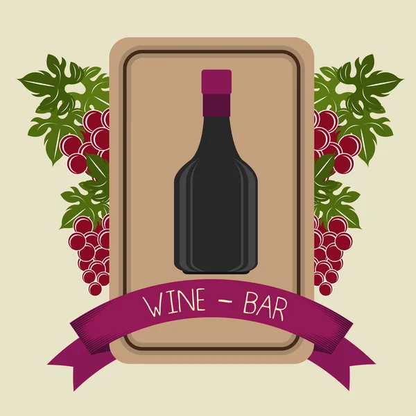 Wine and bar graphic — Stock Vector