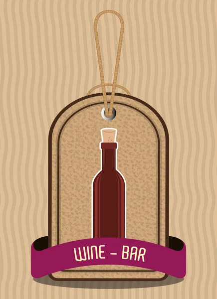 Вино та барна графіка — стоковий вектор