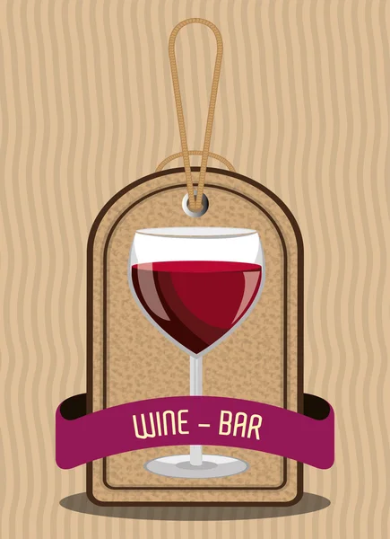 Wine and bar graphic — Stock Vector