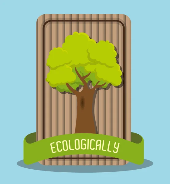 Ecology label graphic — Stock Vector