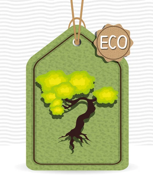 Ecologia etichetta grafica — Vettoriale Stock