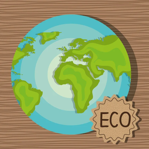 Ecology label graphic — Stock Vector