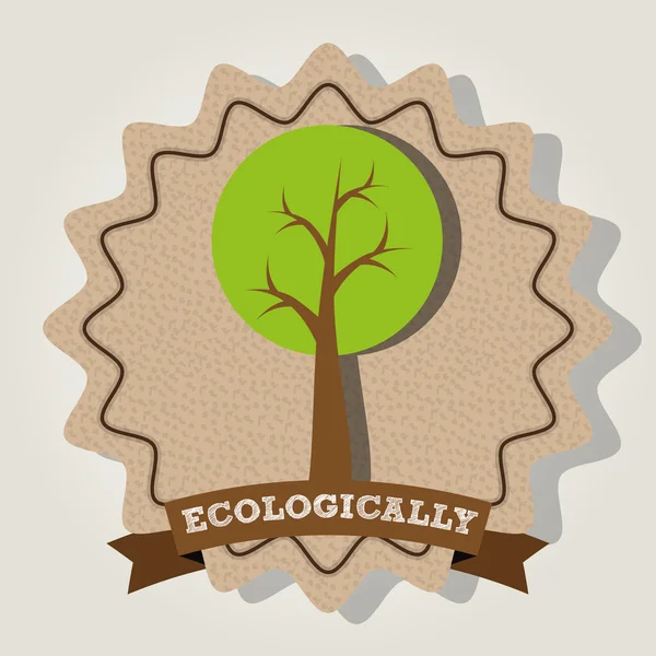 Ecologia etichetta grafica — Vettoriale Stock