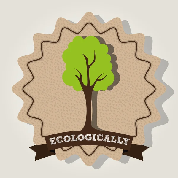 Ecology label graphic — Stock Vector