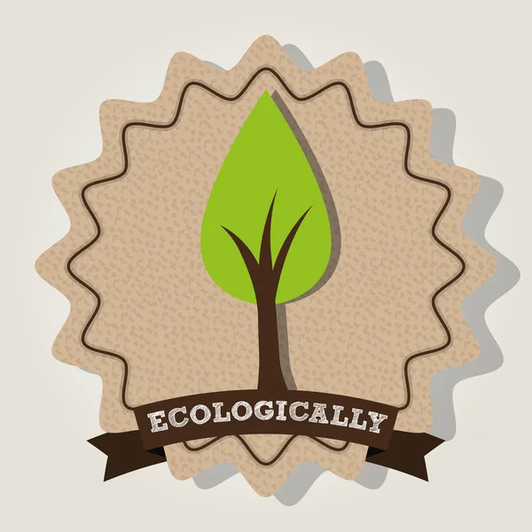 Ecology label graphic — Stock Vector