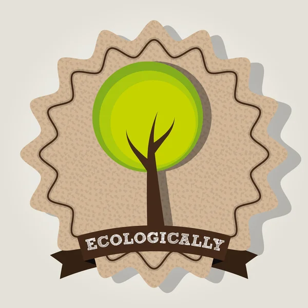 Ecologia etichetta grafica — Vettoriale Stock