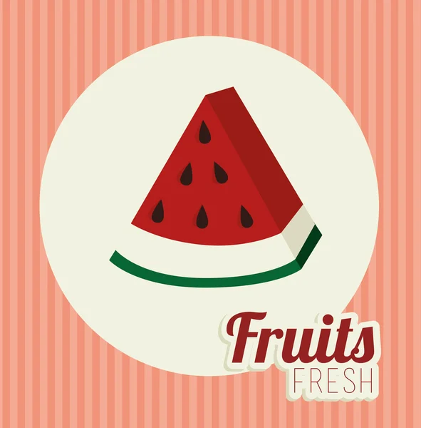Frutas alimentos saudáveis — Vetor de Stock