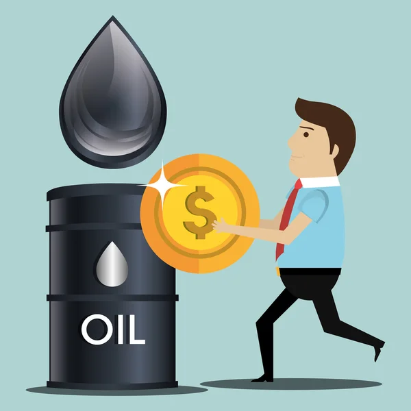 Petroleum and oil business — Stock Vector