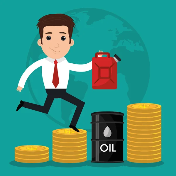 Petroleum and oil business — Stock Vector