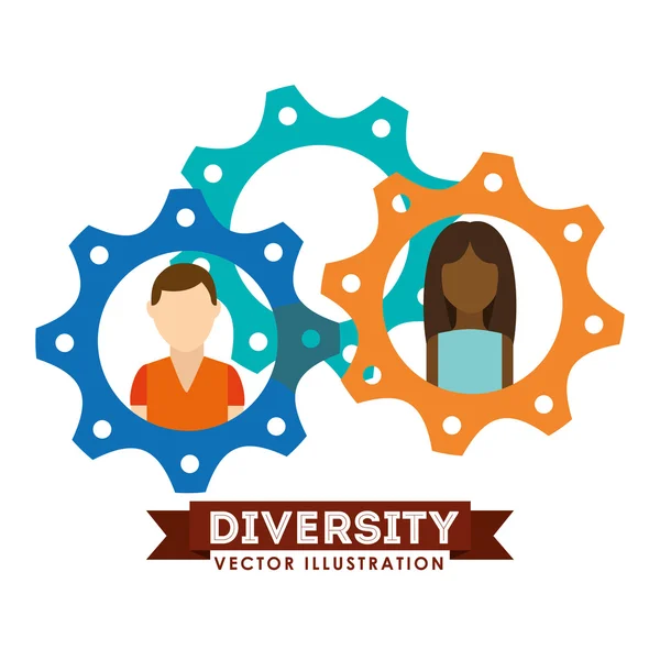 Diversidad diseño de personas — Vector de stock