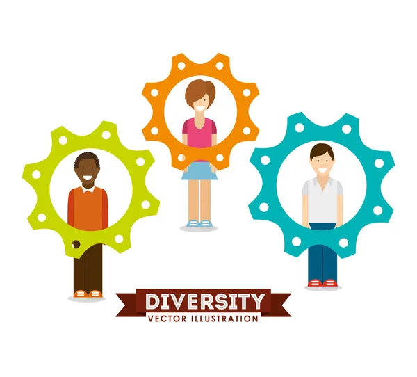 Diversity people design — Stock Vector