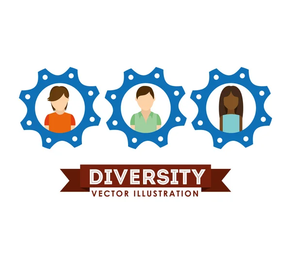 Diversidad diseño de personas — Archivo Imágenes Vectoriales