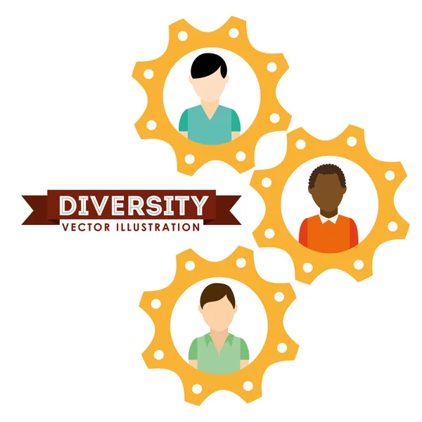 Diversidad diseño de personas — Vector de stock