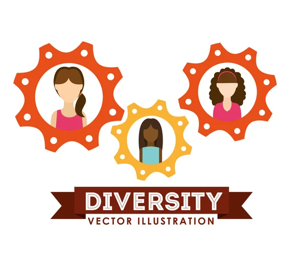 Diversity people design — Stock Vector