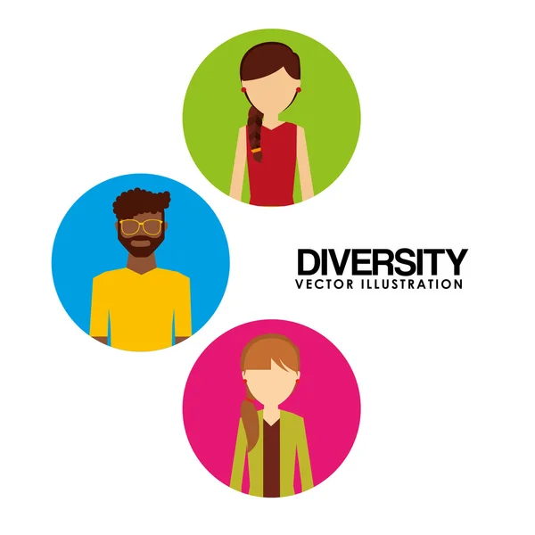 Diversiteit mensen ontwerpen — Stockvector