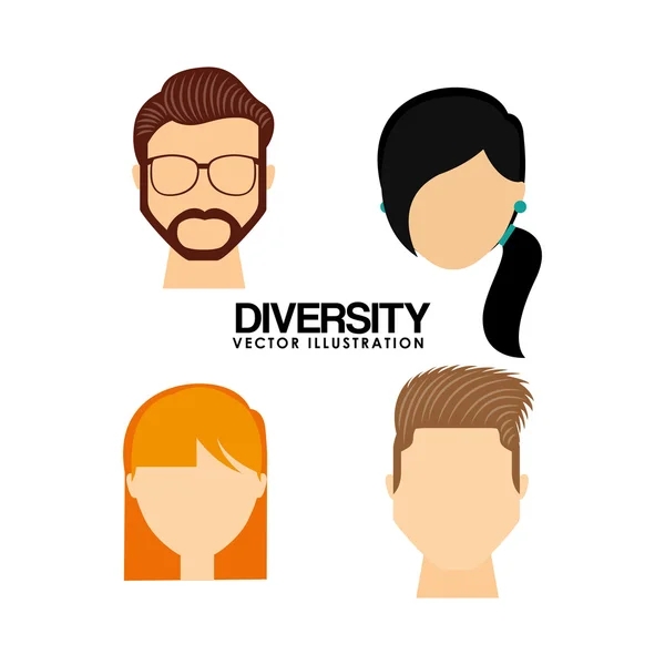 Diversité personnes conception — Image vectorielle