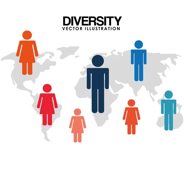 Diversidad diseño de personas — Vector de stock