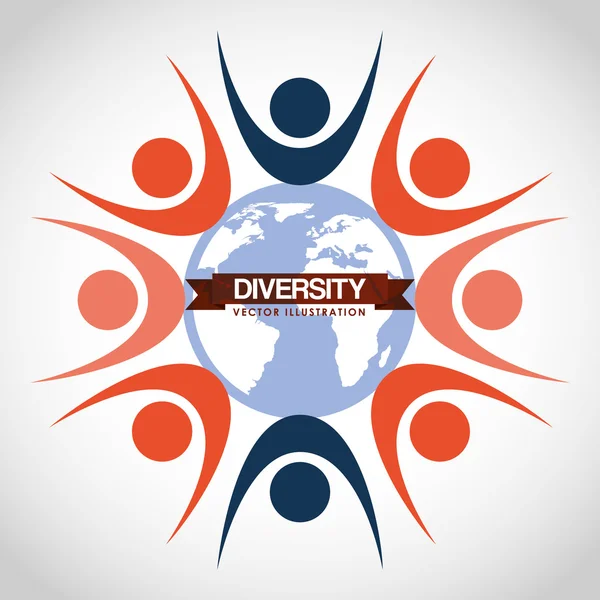 Diversity people design — Stock Vector