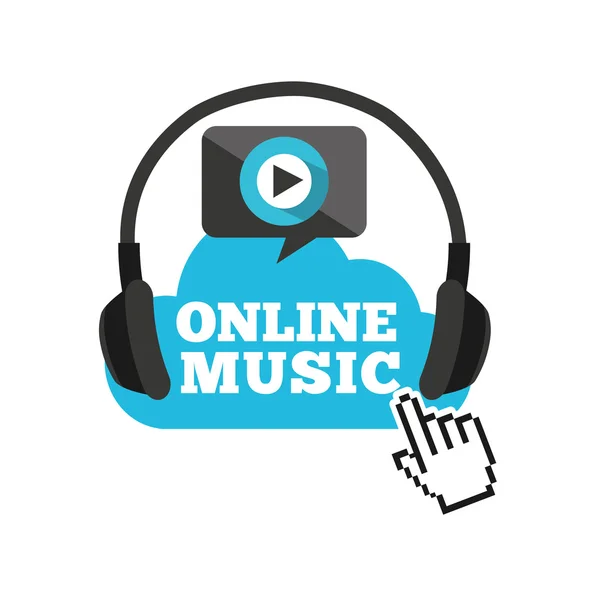 Online hudební design — Stockový vektor