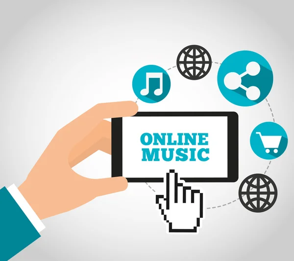 Online-Musikdesign — Stockvektor