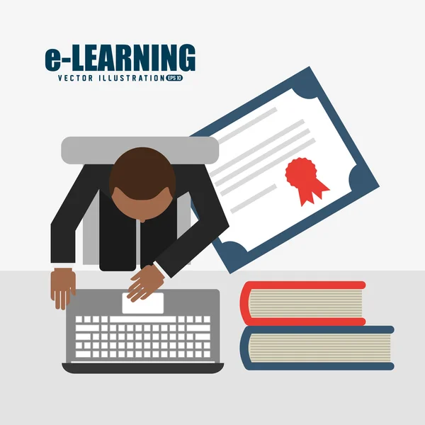 E-learning conceptontwerp — Stockvector