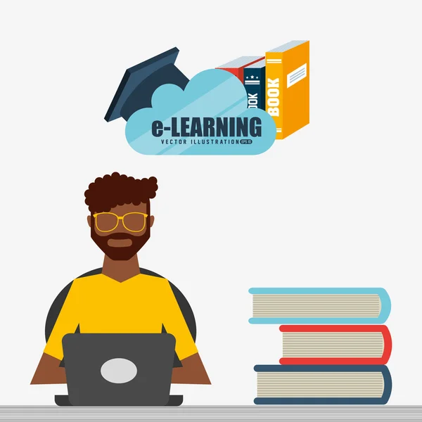 E-learning koncepcja — Wektor stockowy