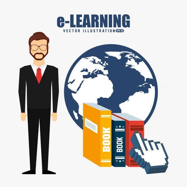 E-learning conceptontwerp — Stockvector