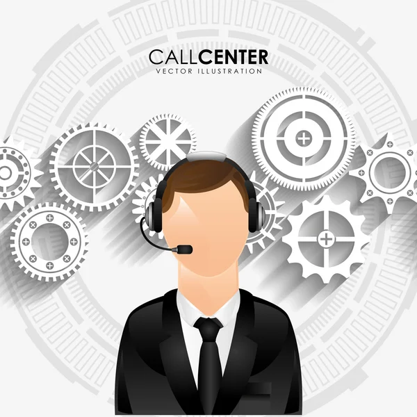 Call center design — Stock Vector