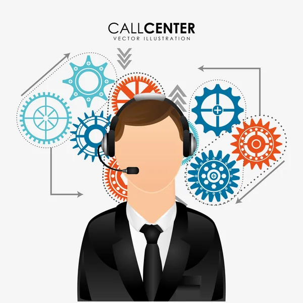 Design de call center — Vetor de Stock