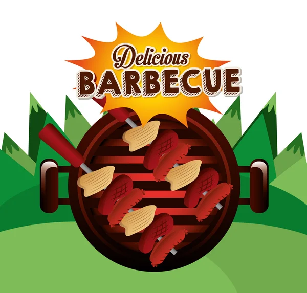 Leckeres Grilldesign — Stockvektor