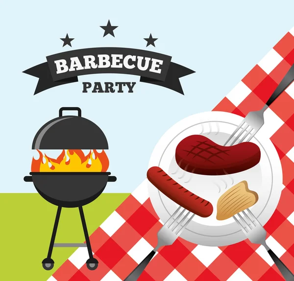 Heerlijke barbecue ontwerp — Stockvector