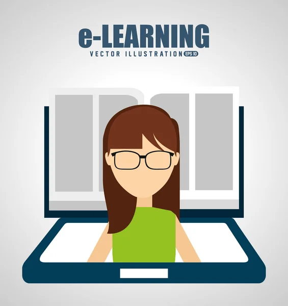 E-learning konceptdesign — Stock vektor