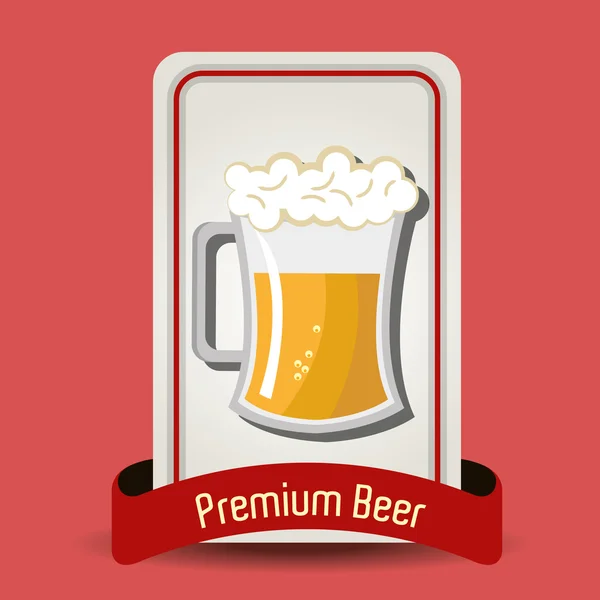 Premium bier afbeelding — Stockvector