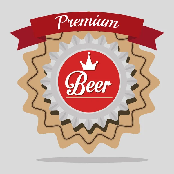 Grafica birra premium — Vettoriale Stock