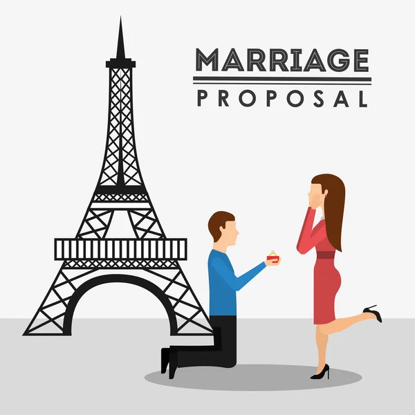 Proposta de casamento design —  Vetores de Stock