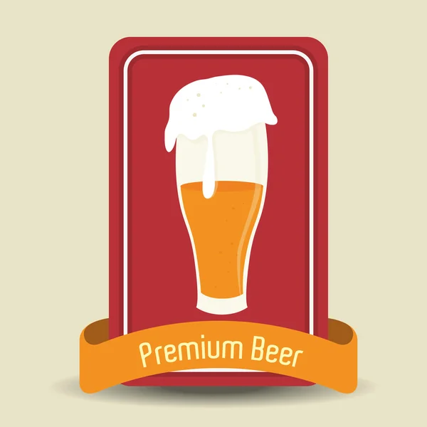 Premium bira grafiği — Stok Vektör