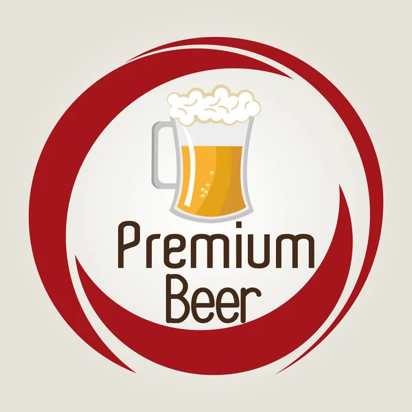 Premium beer graphic — Stock Vector