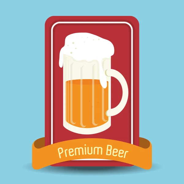 Grafica birra premium — Vettoriale Stock