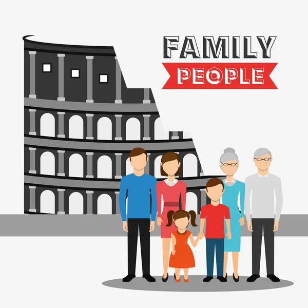 Σχεδιασμός οικογενειακό άνθρωποι — Διανυσματικό Αρχείο