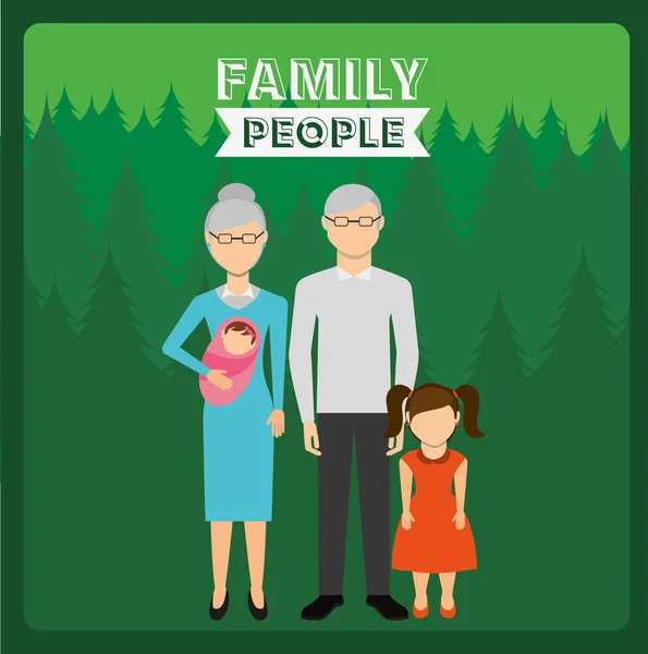 Familie mensen ontwerp — Stockvector