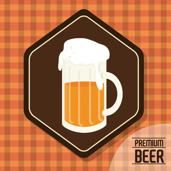 Gráfico de cerveza premium — Vector de stock