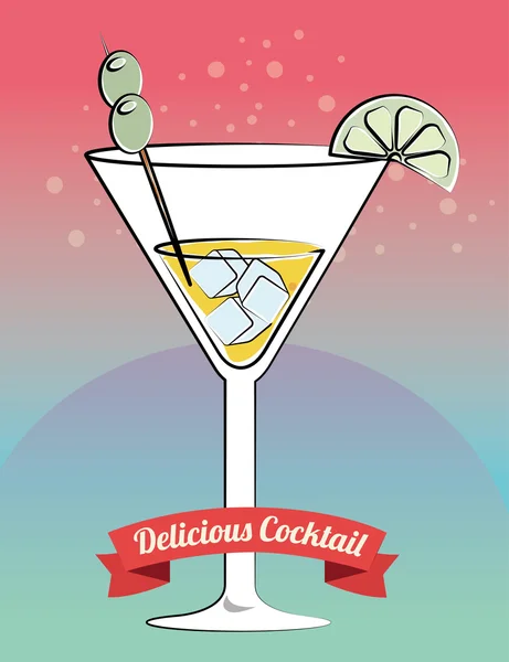 Cocktail bar menu — Stock Vector