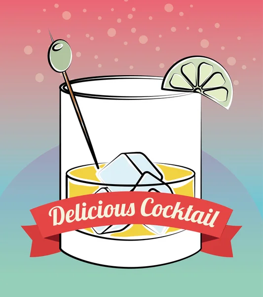 Menu de bar cocktail —  Vetores de Stock