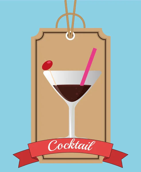 Menu bar à cocktails — Image vectorielle