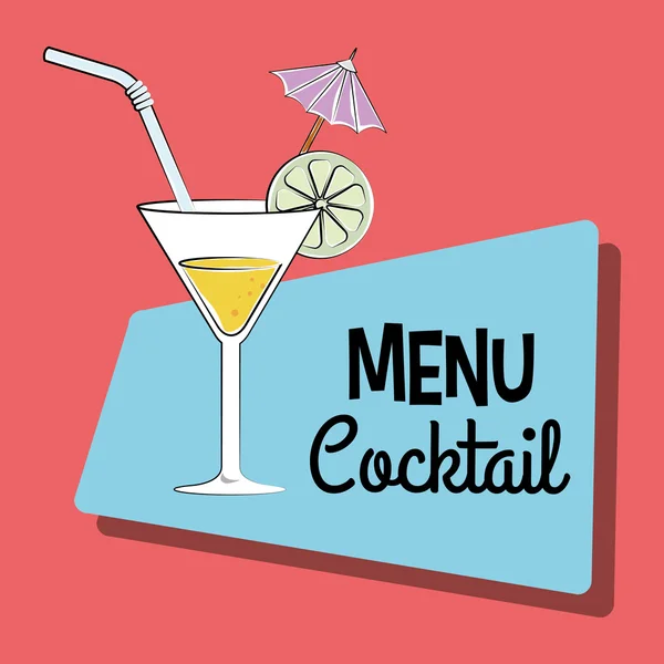 Menu de bar cocktail —  Vetores de Stock