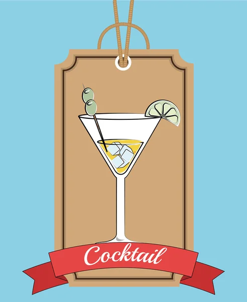 Menu de bar cocktail —  Vetores de Stock