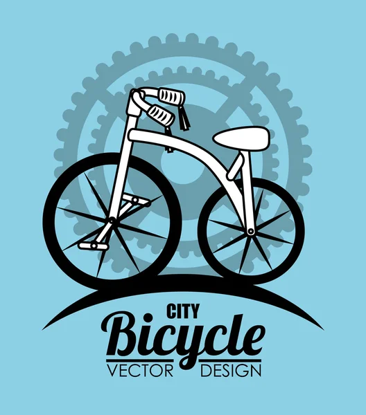 Bir bisiklet — Stok Vektör