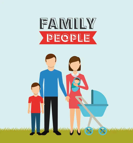 Familia diseño de personas — Archivo Imágenes Vectoriales